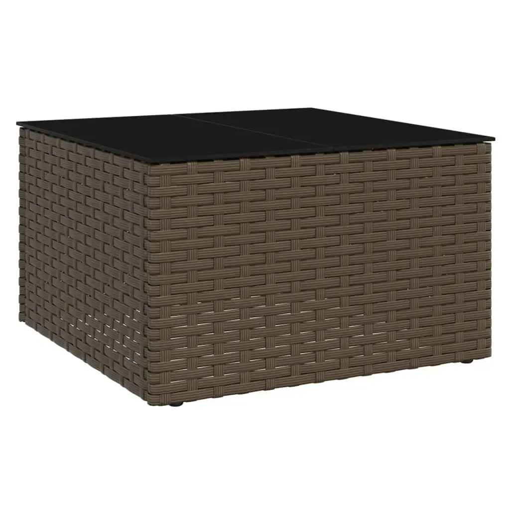 Garden Lounge Set Outdoor Furniture 2 Piece Brown Rattan