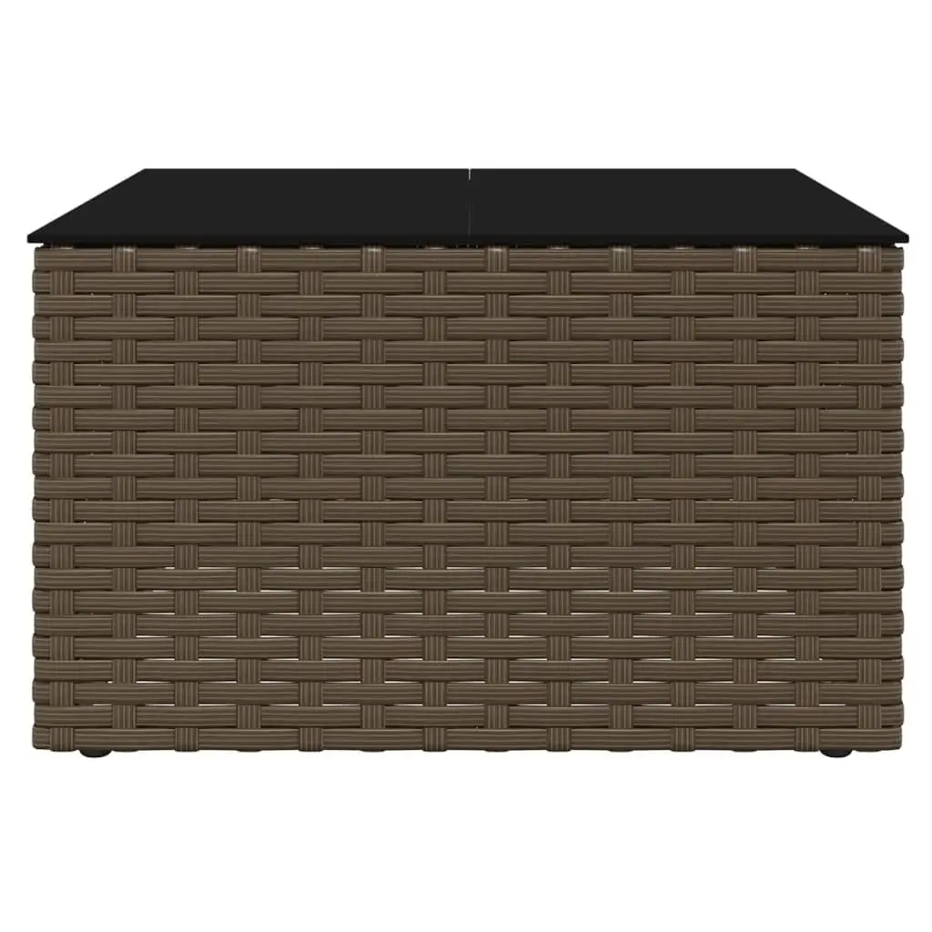 Garden Lounge Set Outdoor Furniture 2 Piece Brown Rattan