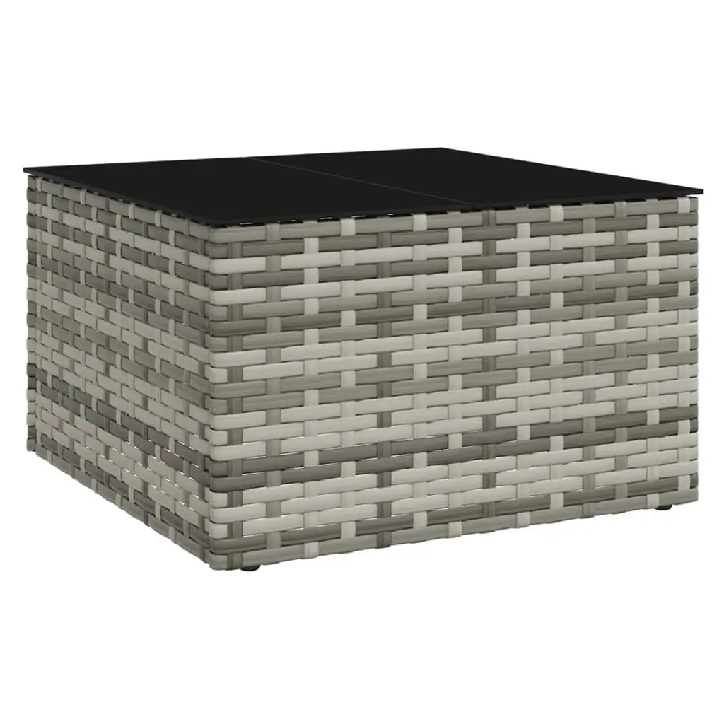 Garden Lounge Set for Outdoor Use 2 Piece Grey Poly Rattan with Cushions
