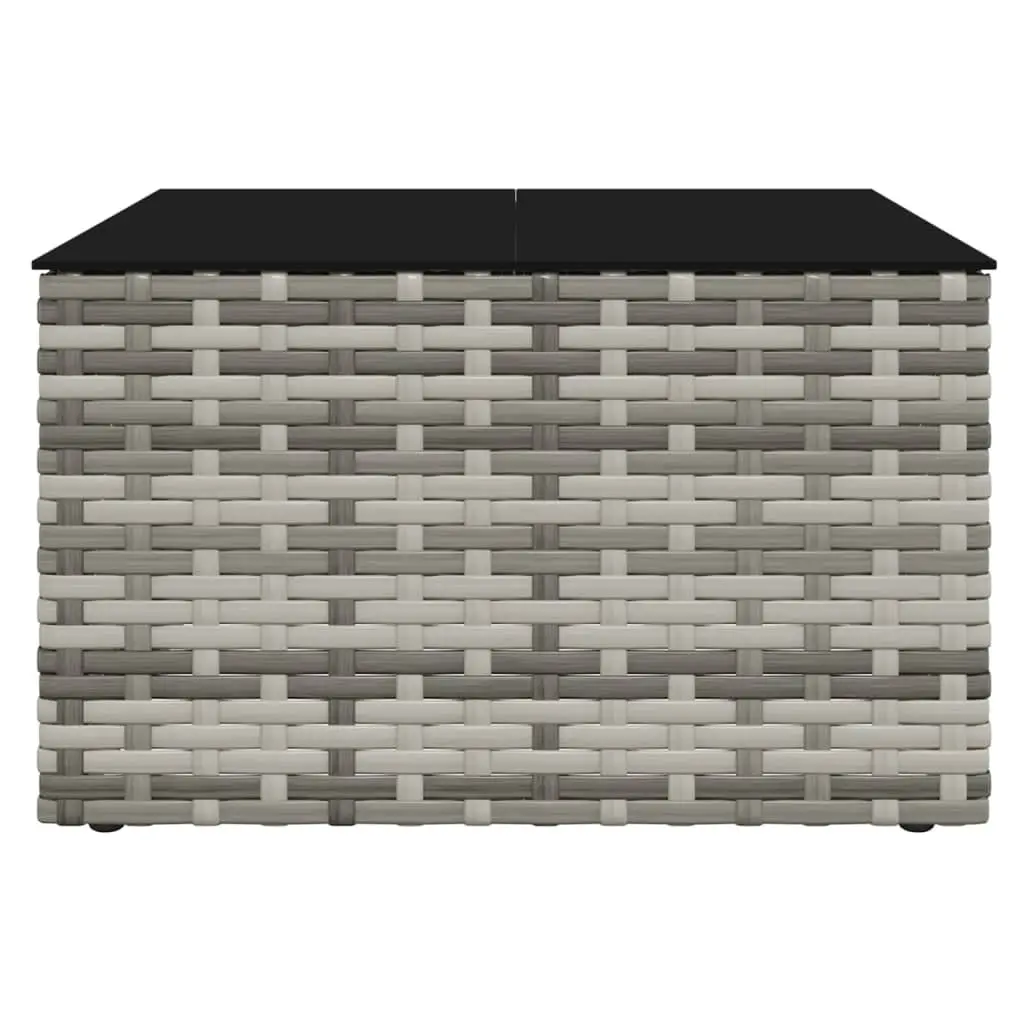 Garden Lounge Set for Outdoor Use 2 Piece Grey Poly Rattan with Cushions