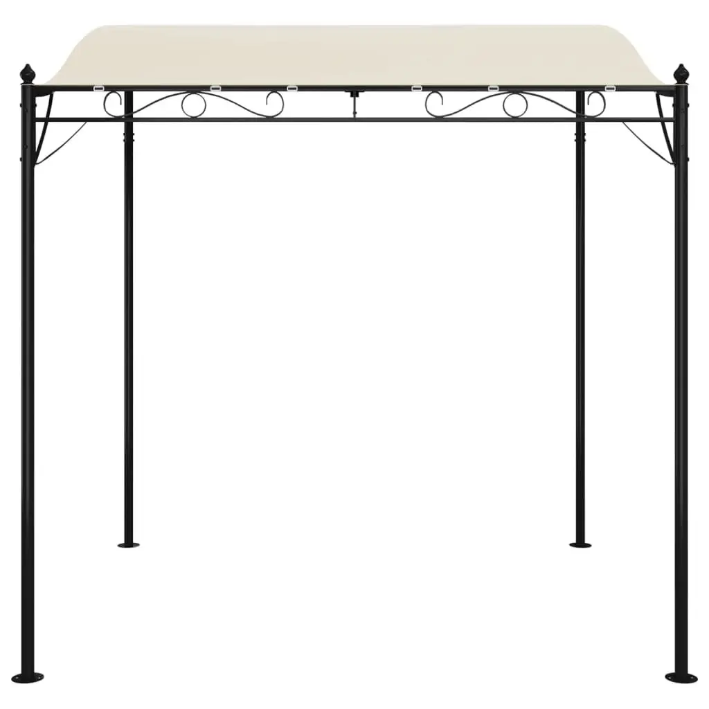 Canopy Gazebo Tent Outdoor Garden 2x2.3m Cream Curved Top Steel Frame