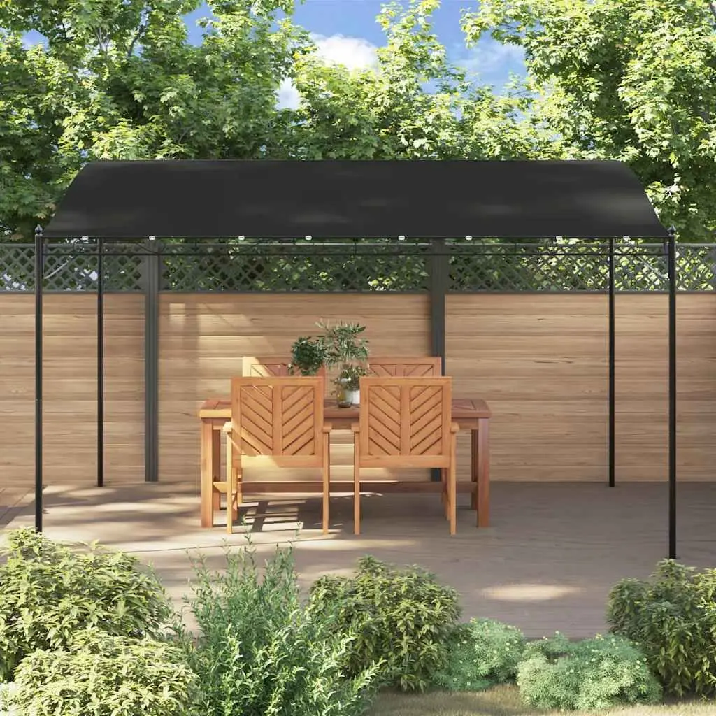 Garden Gazebo Canopy 4x3 m Outdoor Anthracite Steel Frame