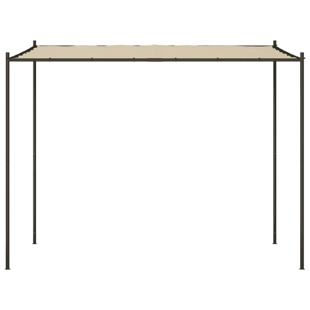 Gazebo Outdoor 3x3 m Beige Waterproof Polyester Steel Frame