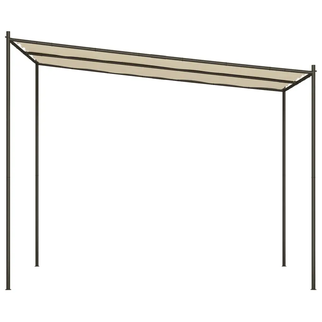 Gazebo Outdoor 3x3 m Beige Waterproof Polyester Steel Frame