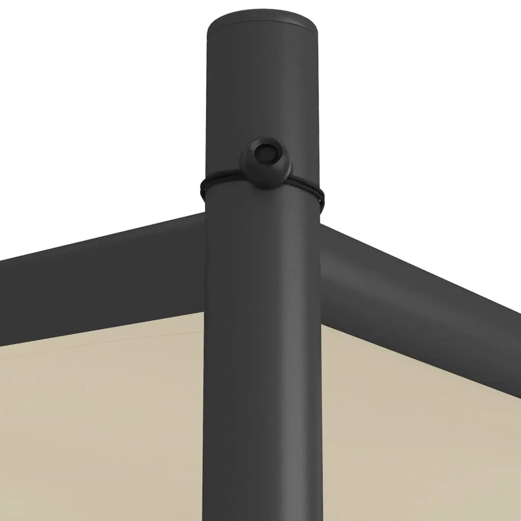 Gazebo Outdoor 3x3 m Beige Waterproof Polyester Steel Frame