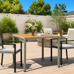 Garden Table Specifications: Grey 90 x 90 x 75 cm