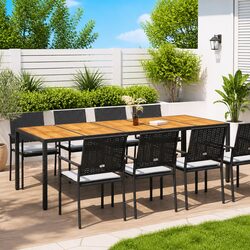 Black Outdoor Garden Dining Table – 250x100x75cm