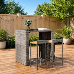 Specifications of Grey Bar Stools 2 pcs Set