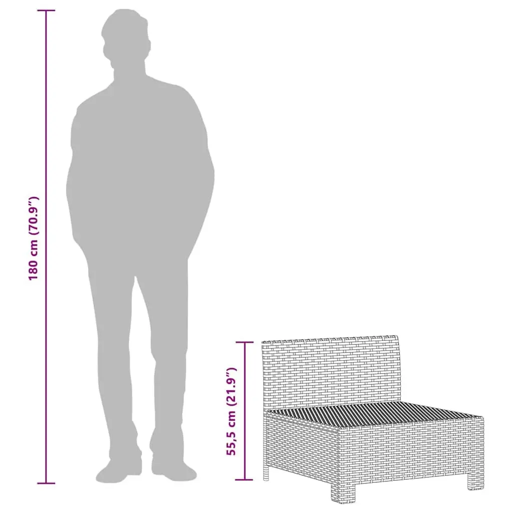 Garden Lounge Set 4 Piece Grey Poly Rattan Cushions for Outdoor Patio Relaxation