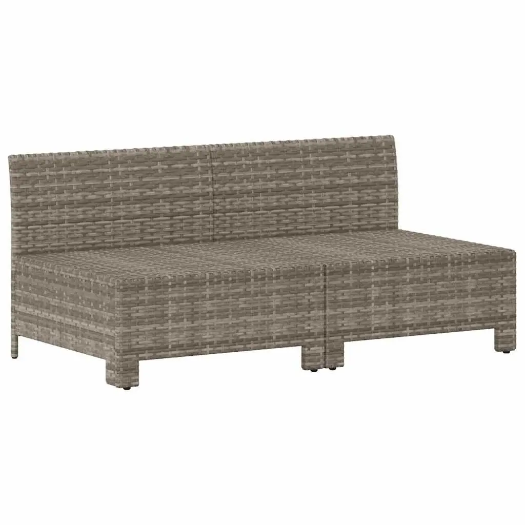 2-Seater Garden Sofa Outdoor Patio Couch Grey