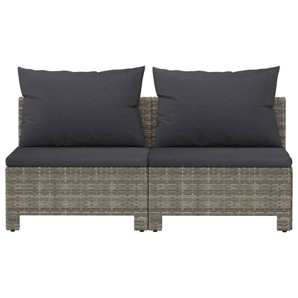 2-Seater Garden Sofa Outdoor Patio Couch Grey