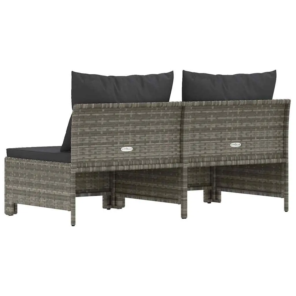 2-Seater Garden Sofa Outdoor Patio Couch Grey