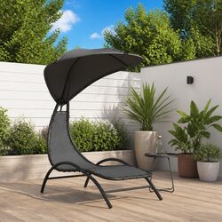 Specifications of Grey Outdoor Sun Lounger with Canopy