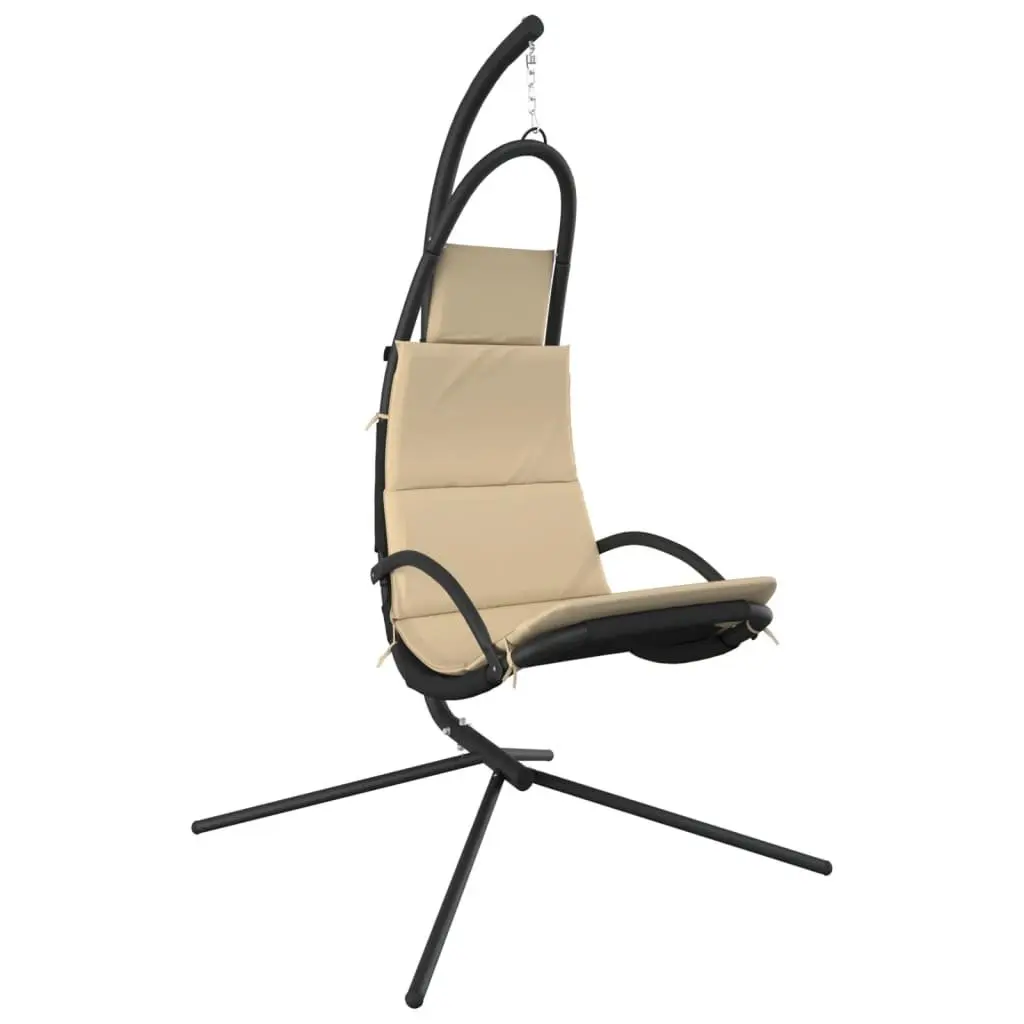Garden Swing Chair Outdoor Patio Seat Cream Oxford Fabric 1 Piece