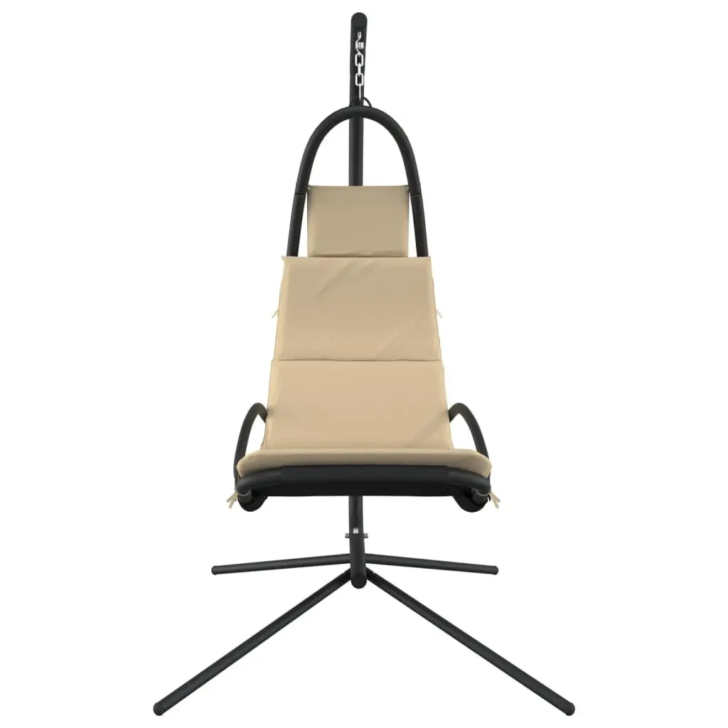 Garden Swing Chair Outdoor Patio Seat Cream Oxford Fabric 1 Piece