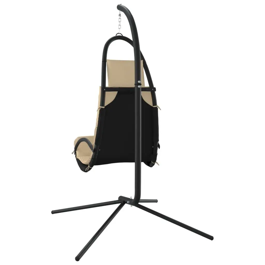 Garden Swing Chair Outdoor Patio Seat Cream Oxford Fabric 1 Piece