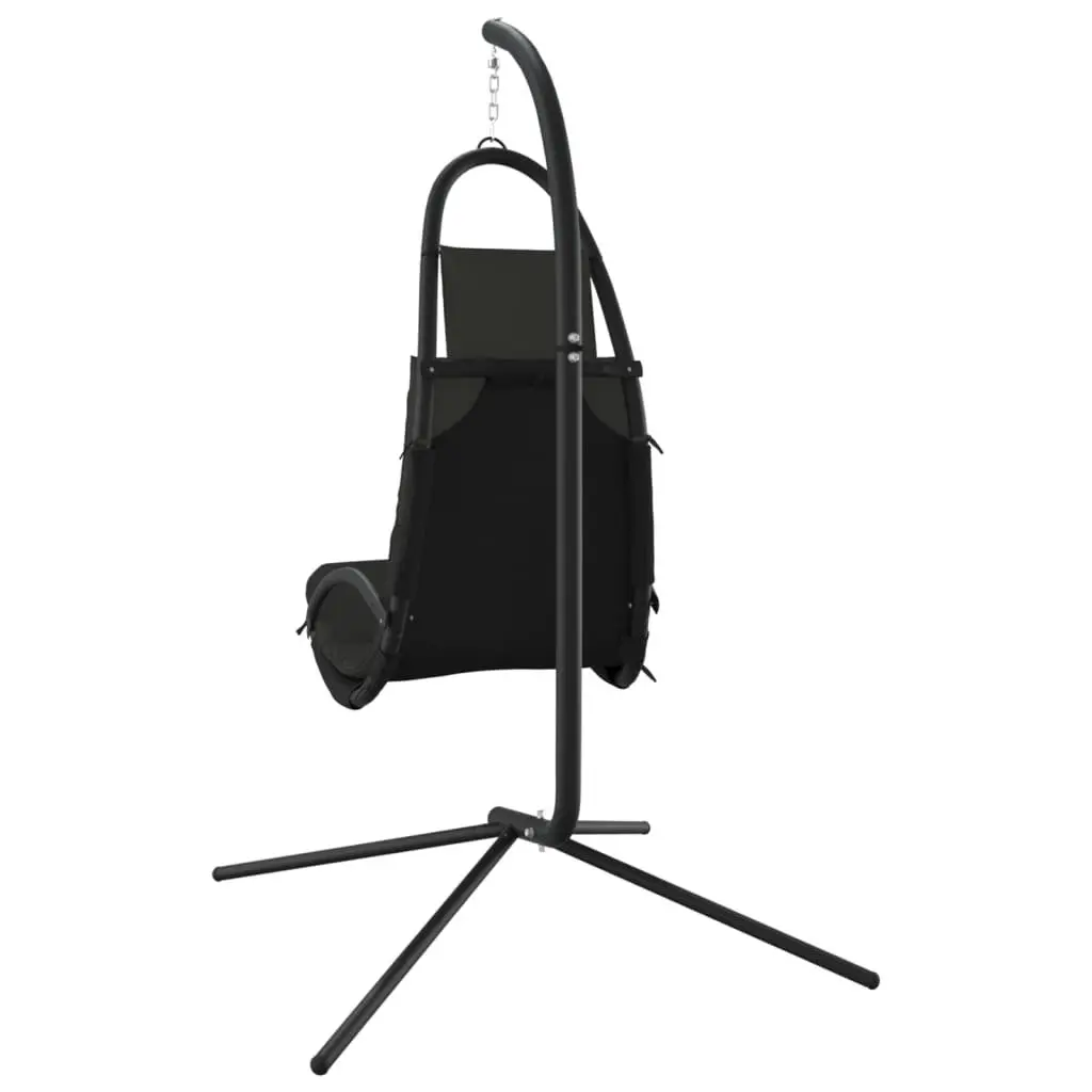 Hanging Swing Chair for Garden Outdoor Space with Cushion Grey Oxford Fabric Steel