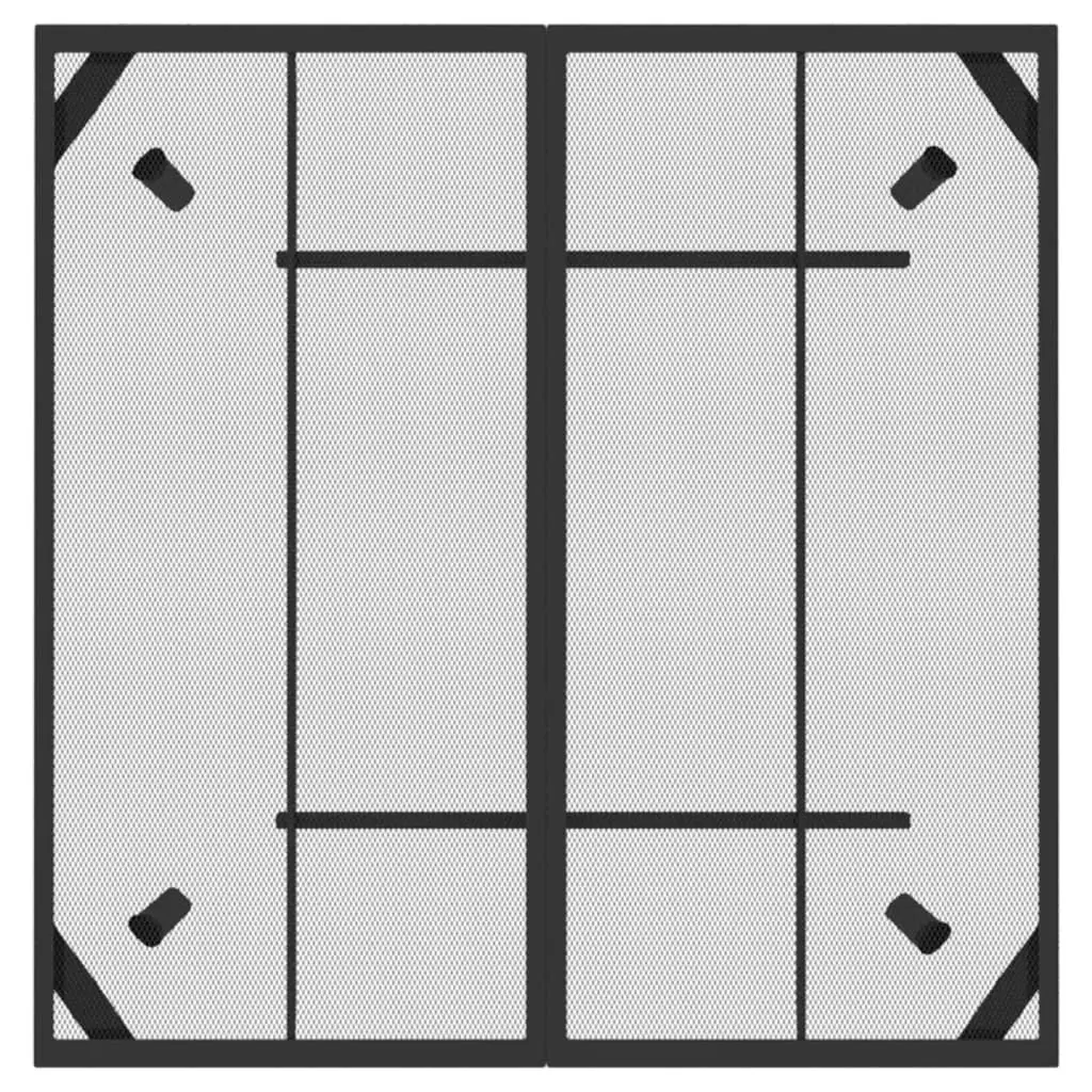 Garden Table Outdoor Patio 100x100x72 cm Mesh Steel Frame