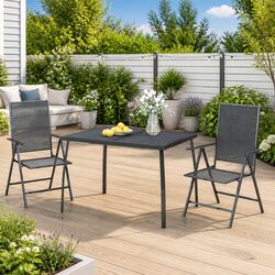 Dimensions and Features of the Anthracite Mesh Garden Table