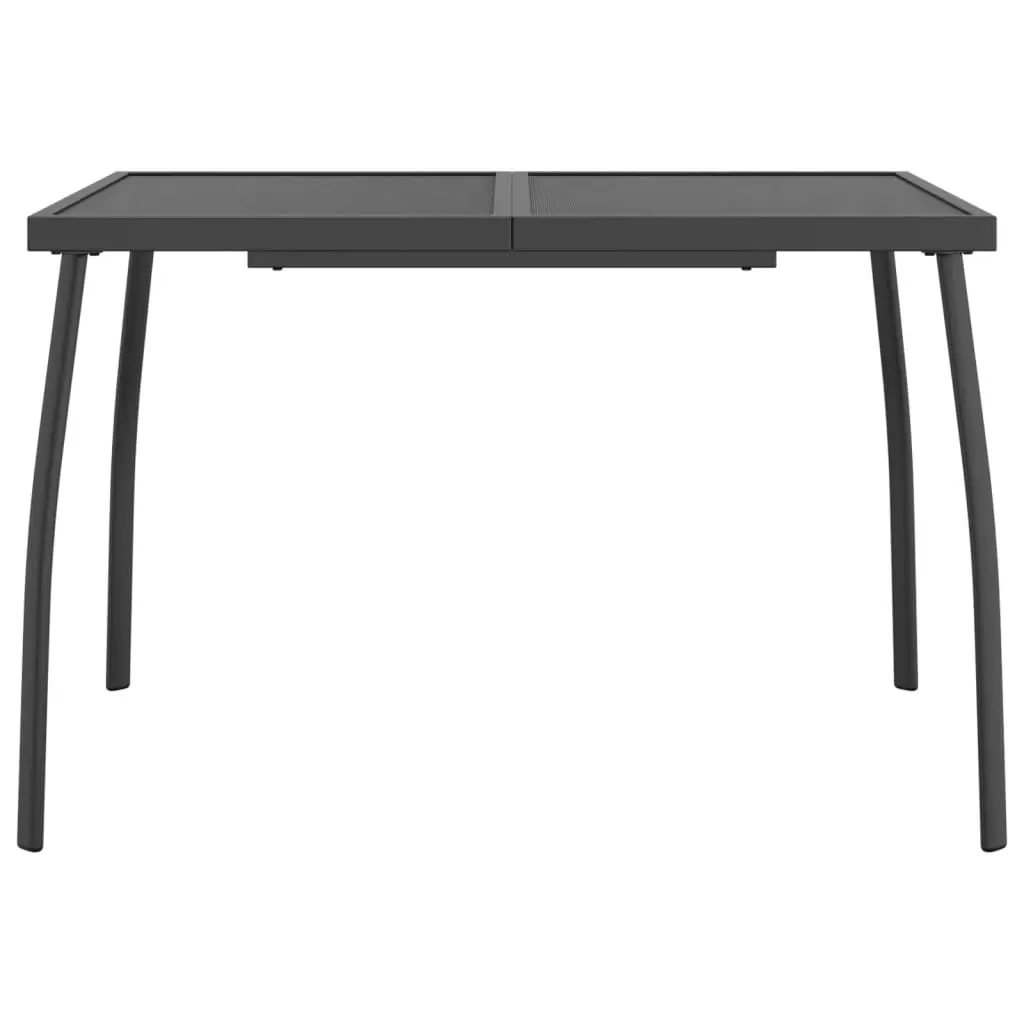 Garden Dining Table Anthracite Steel Mesh Outdoor Patio 110 x 80 x 72 cm