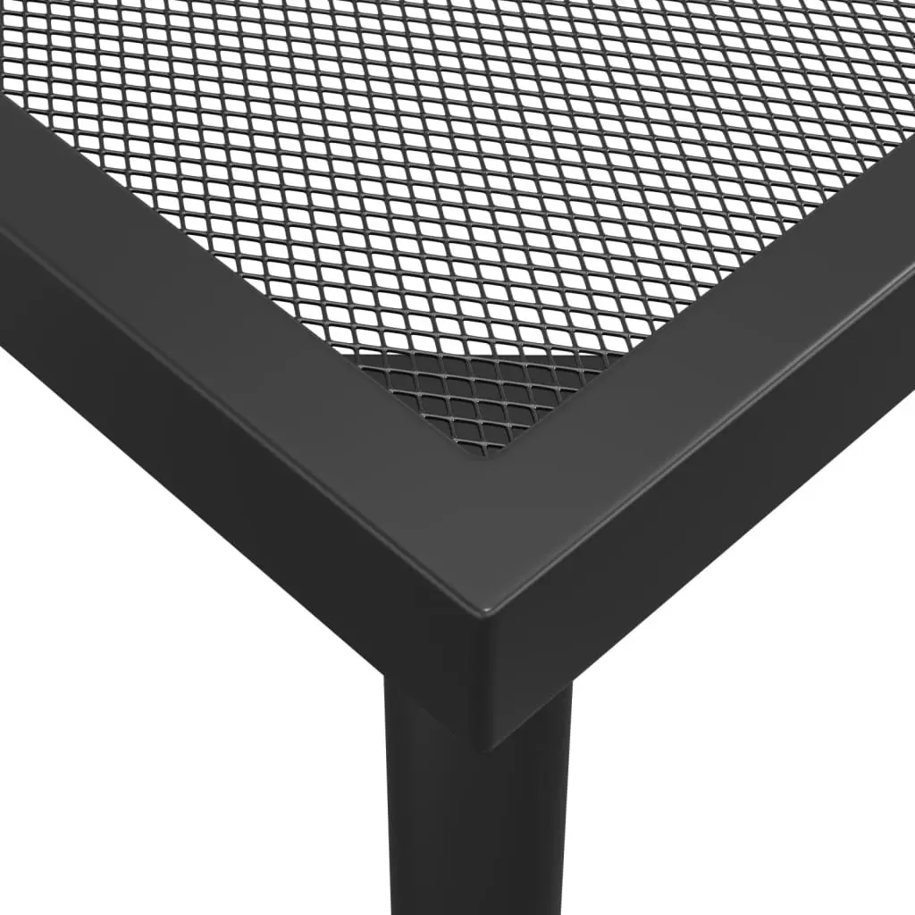 Garden Dining Table Anthracite Steel Mesh Outdoor Patio 110 x 80 x 72 cm