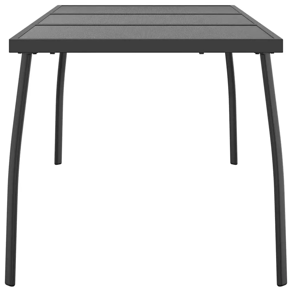 Garden Dining Table Outdoor Patio Anthracite Steel Mesh 165x80x72cm