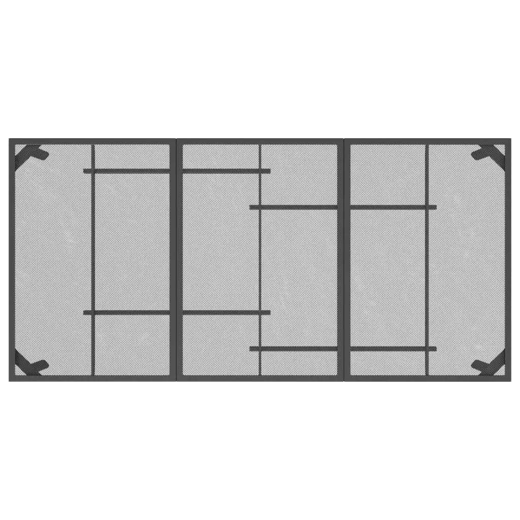 Garden Dining Table Outdoor Patio Anthracite Steel Mesh 165x80x72cm