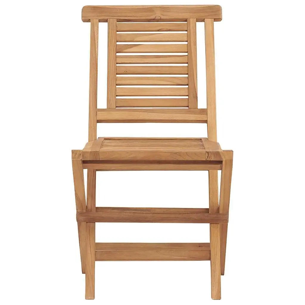 Folding Garden Chairs 2 pcs Outdoor Seating Wooden Slatted Design Backrest