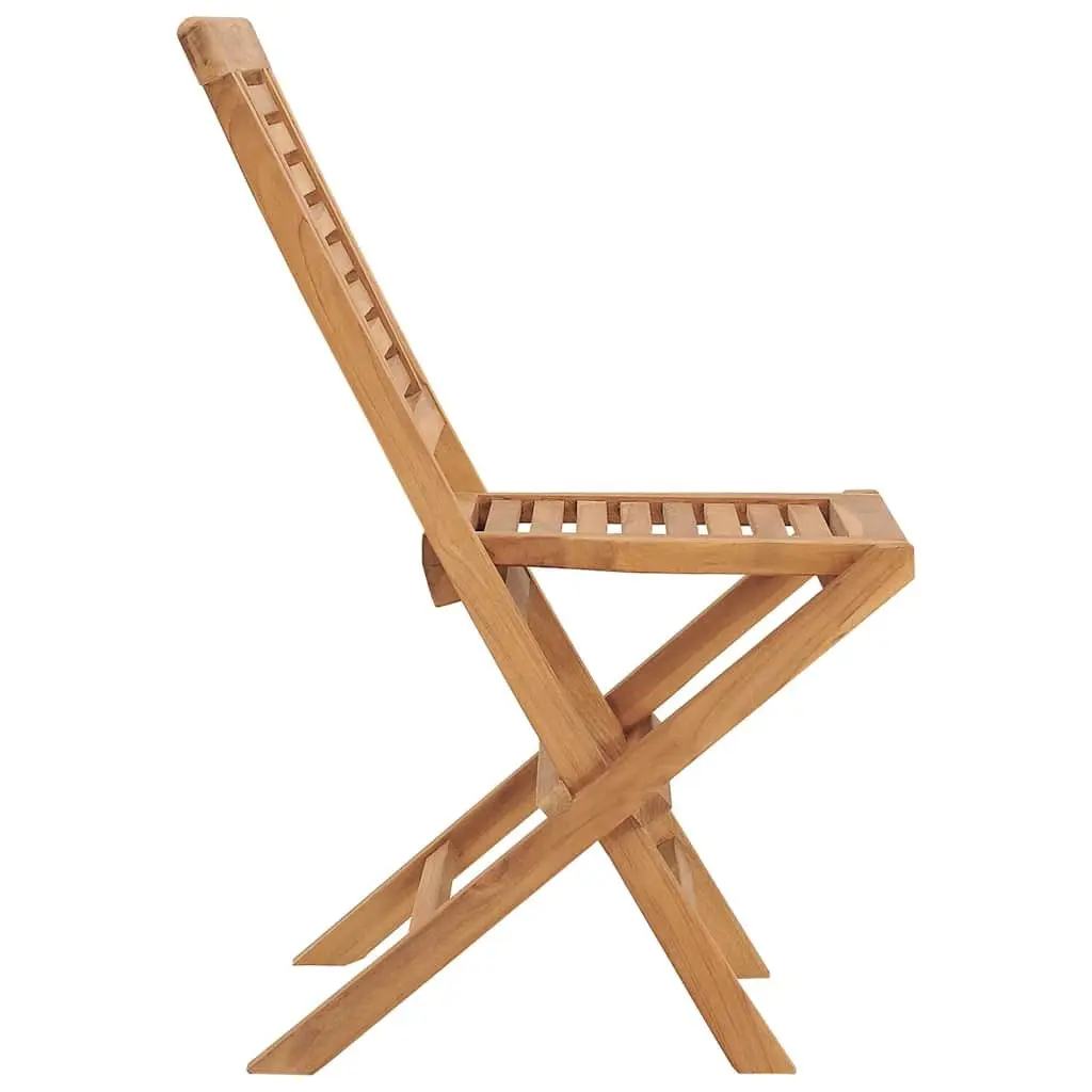 Folding Garden Chairs 2 pcs Outdoor Seating Wooden Slatted Design Backrest