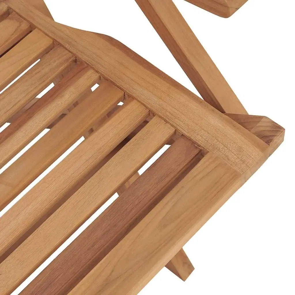 Folding Garden Chairs Outdoor Seating Teak Wood 2 Piece