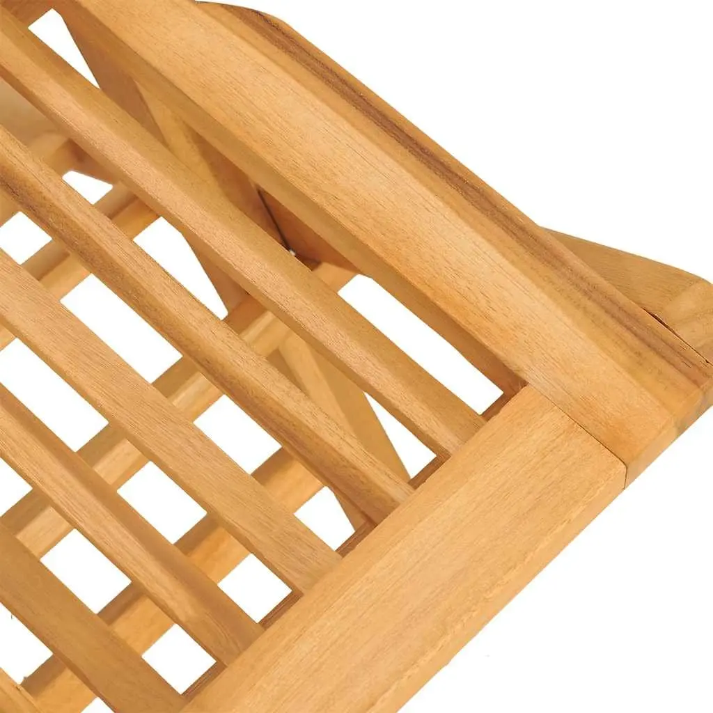 Wooden Folding Garden Chairs 2 pcs Outdoor Seating Brown Slatted Design