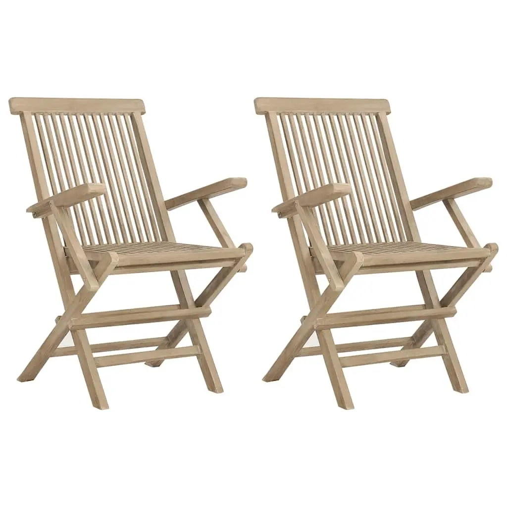 Folding Garden Chairs 2 pcs Outdoor Seating Wood Patio Furniture Set Backrest