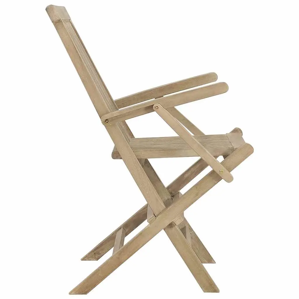 Folding Garden Chairs 2 pcs Outdoor Seating Wood Patio Furniture Set Backrest