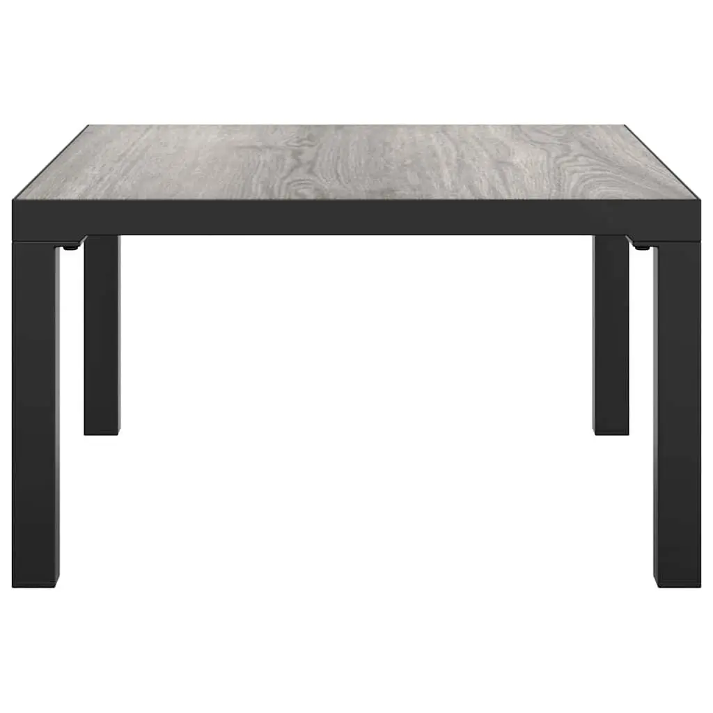 Garden Coffee Table Outdoor Use Grey 55x55x31cm Steel Frame