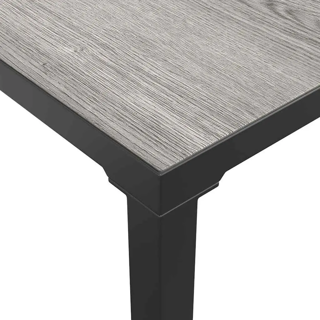 Garden Coffee Table Outdoor Use Grey 55x55x31cm Steel Frame
