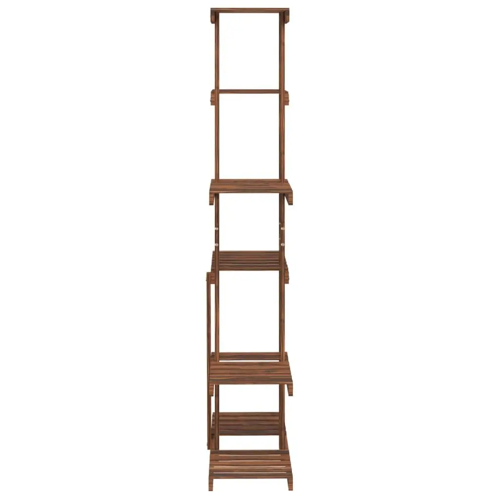 Plant Stand Flower Display Rack 75x25x140.5cm Solid Fir Wood Brown