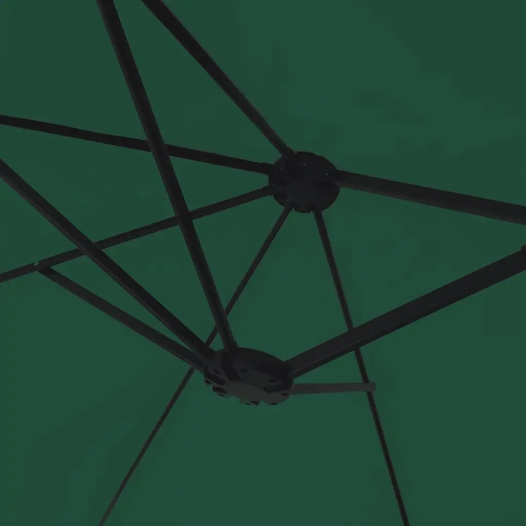 Double-Head Parasol Outdoor Sunshade Garden Umbrella 449 x 265 cm Green