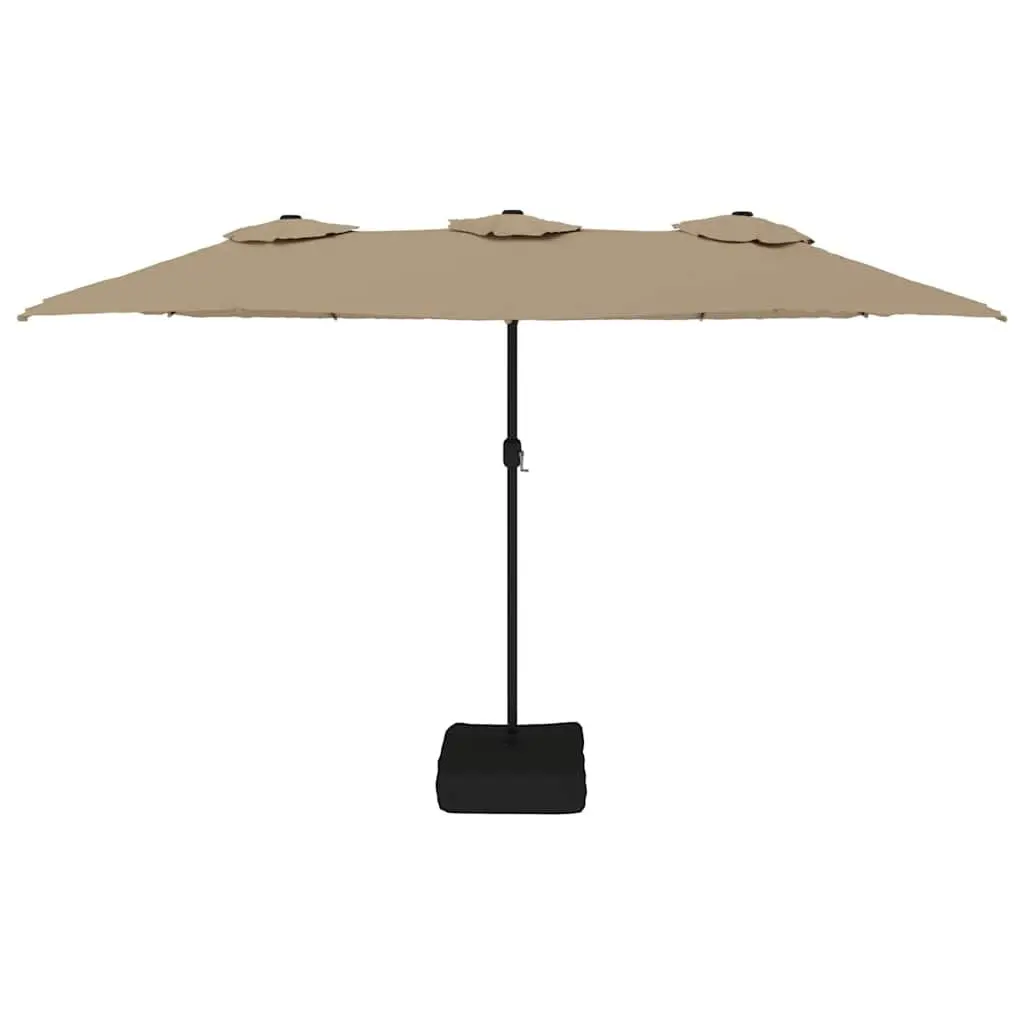 Double-Head Parasol Garden Outdoor Shade Umbrella 449x265 cm