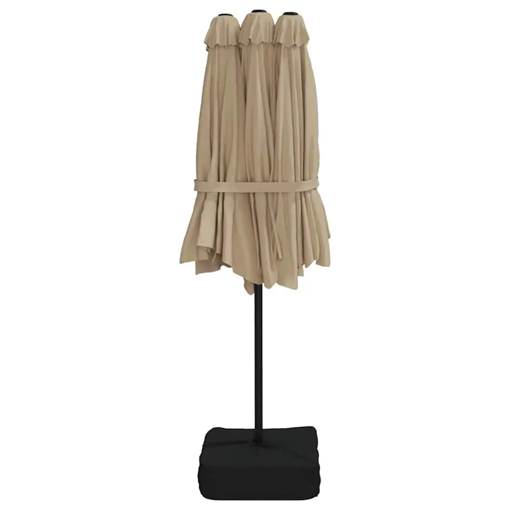 Double-Head Parasol Garden Outdoor Shade Umbrella 449x265 cm