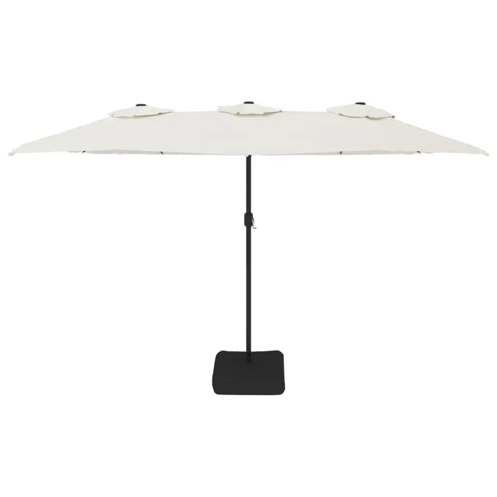 Double-Head Garden Parasol Outdoor 449x265cm White