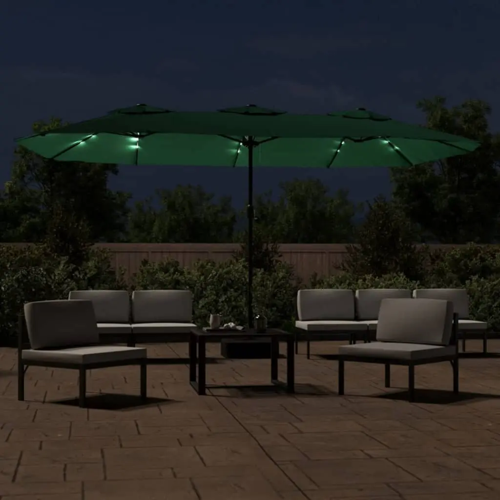 Double-Head Garden Parasol for Outdoor Use 449x265cm