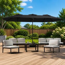Specifications of Double-Head Garden Parasol with LED Lights