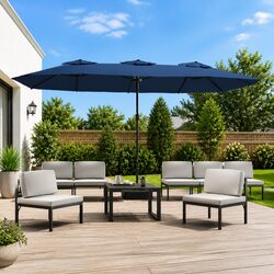 Double-Head Parasol - 449x265cm with LED Lighting