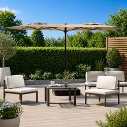 Specifications for Double-Head Garden Parasol with LED Lighting