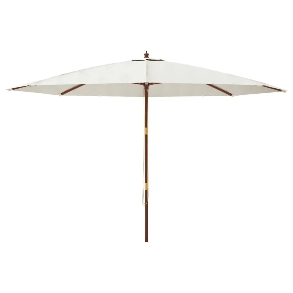 Garden Parasol Outdoor Use 400 x 273 cm UV Protective Polyester Canopy Hardwood Pole