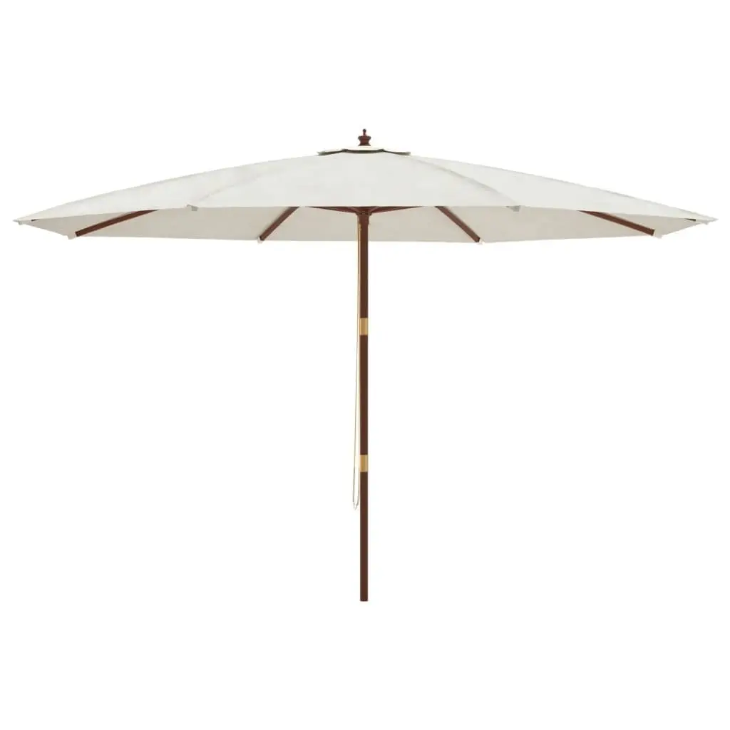 Garden Parasol Outdoor Use 400 x 273 cm UV Protective Polyester Canopy Hardwood Pole