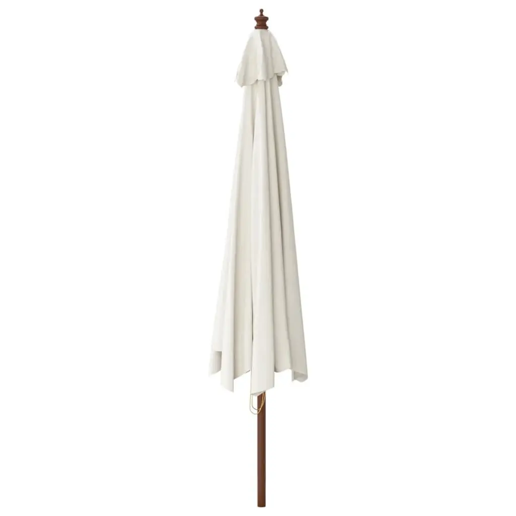 Garden Parasol Outdoor Use 400 x 273 cm UV Protective Polyester Canopy Hardwood Pole