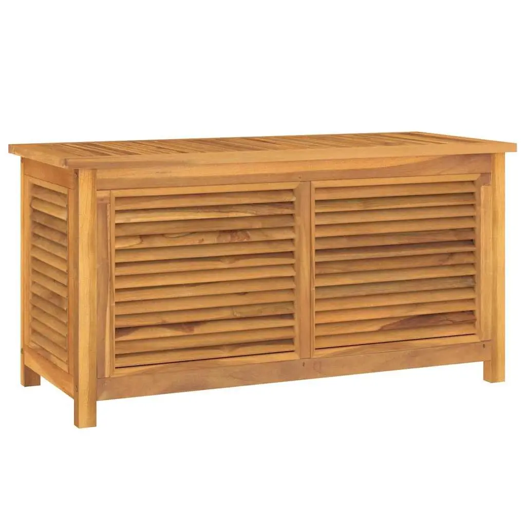Garden Storage Box Outdoor Use Solid Teak Wood 114 x 50 x 58 cm Brown