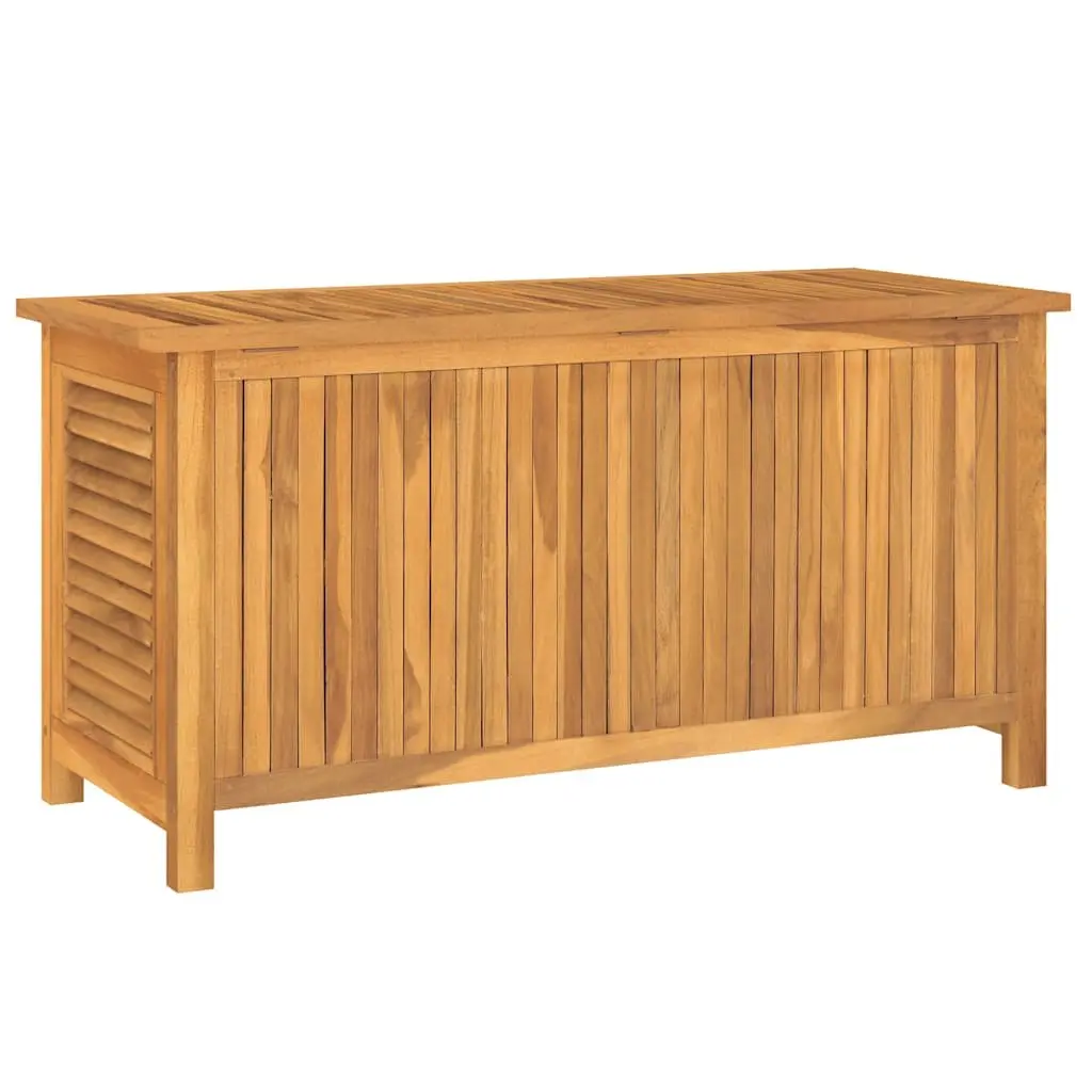Garden Storage Box Outdoor Use Solid Teak Wood 114 x 50 x 58 cm Brown
