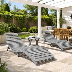 Specifications of the Grey Sun Lounger with Side Table